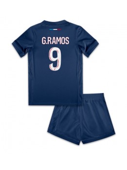 Paris Saint-Germain Goncalo Ramos #9 Heimtrikotsatz für Kinder 2024-25 Kurzarm (+ Kurze Hosen)